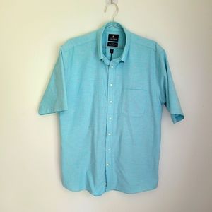 Tailored Culture, Stafford | Men's Aqua Button Down with a Flamingo print